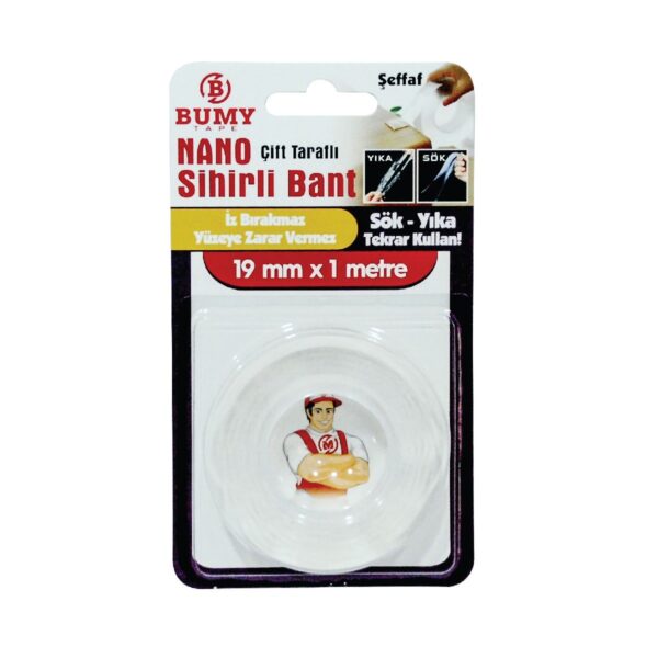 BUMY NANO SİHİRLİ BANT 19 MM X 1 MT ŞEFFAF