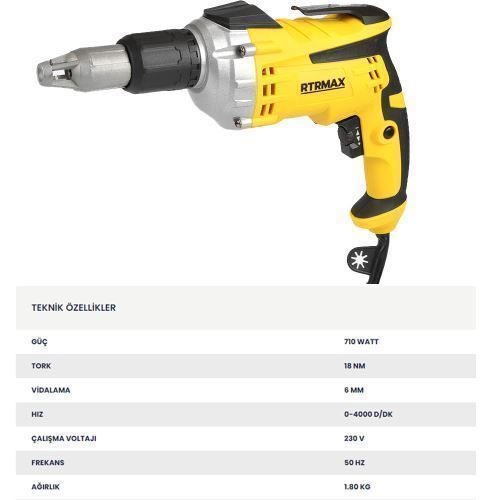 RTM 3110 ALÇIPAN VİDALAMA 710 W 6 MM
