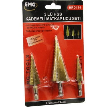KADEMELİ MATKAP UCU TAKIMI 3 PARÇA