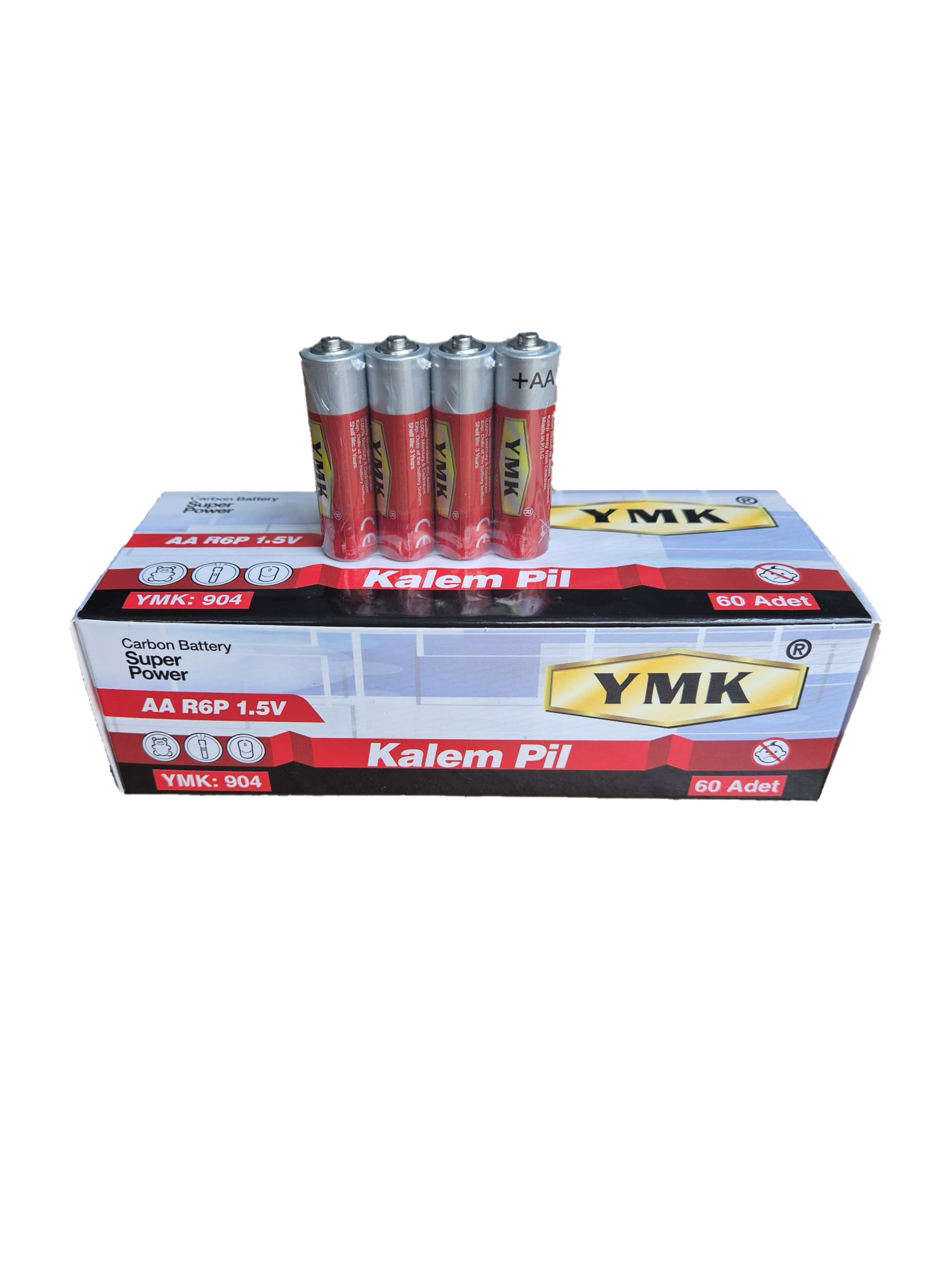 YMK KALEM PİL AA-CARBON R6P 1,5 V YMK KALEM PİL AA-CARBON R6P 1,5 V - Görsel 1