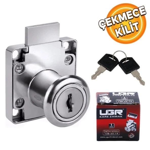 UGR ÇEKMECE KİLİDİ KARE ZAMAK 138-22