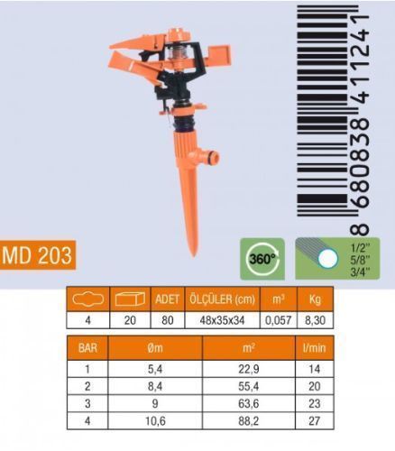 MED51 AÇI AYARLI SPRINK SAPLAMALI